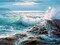 Sea Diamond Painting Kits for Adults-Diamond Art Kits for Adults,5D Diamond Painting Sea, DIY Full Drill Diamond Painting Beach Ocean Gem Art and Crafts 12x16 inch